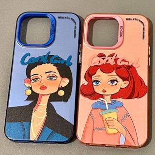 เคสโทรศัพท์มือถือ ลายการ์ตูนผู้หญิง สําหรับ iPhone 14promax 13 11 QYJS 12pro 11promax 14pro 12pro 14 13pro