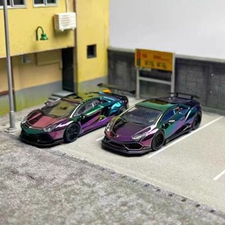 TPC 1: 64 แลมโบกินี่ ชุบไฟฟ้า เปลี่ยนสีได้ สีม่วง LB610 LB700 โมเดลรถยนต์