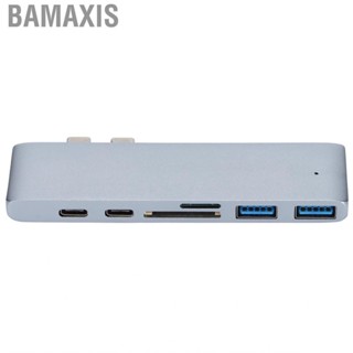 Bamaxis Docking Station 7 In 2 Silver Mini USB 3.1 Multiport Hub