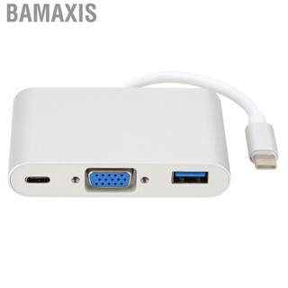 Bamaxis Type C To VGA+USB3.0+PD HUB 3 In 1 Adapter For Mouse  U Disk