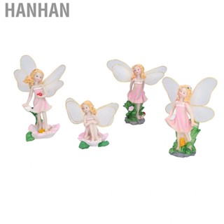 Hanhan 4Pcs Flower Fairies Figurines Statue Garden Home Ornament Resin Model Decor New