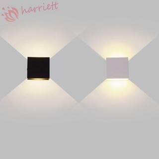 Harriett โคมไฟติดผนัง Led ทรงสี่เหลี่ยม กันน้ํา 7W 12W สไตล์โมเดิร์น สําหรับตกแต่งสวน