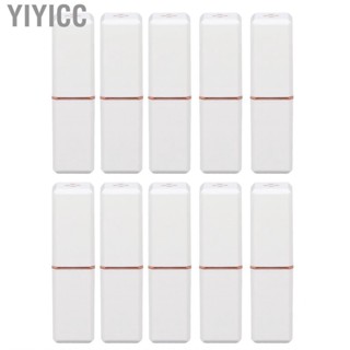 Yiyicc 10x Empty Lipstick Tube DIY Lip Balm Refillable Bottle LHP