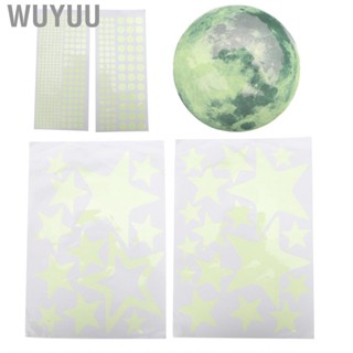 Wuyuu Luminous Moon Star Wall  Glow in The Dark Decal Atmospheric Easy Cleaning for Spas Beauty Salons