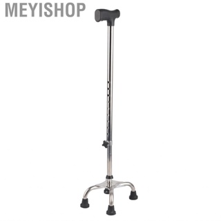 Meyishop Adjustable Walking Cane With 4 Base  Slip Steel Tube Flexible St Dso