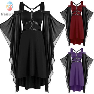 【TRSBX】Womens Plus Size Gothic Victorian Renaissance Maxi Dress with Butterfly Sleeves