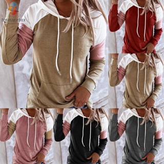 【TRSBX】Sweatshirt Women Daily Hooded Pullover S~XL Hoodie Long Sleeve Pockets