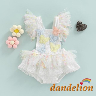 Dandelion- ชุดจั๊มสูท แขนกุด ลายผีเสื้อ ลูกไม้ หลากสี สําหรับเด็กผู้หญิง 0-24 เดือน