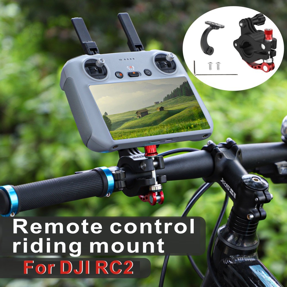 สําหรับ DJI AIR 3S/Mini4 pro/Air3 รีโมทคอนโทรลขาตั้งขี่สําหรับ DJI RC 2 Action กล้องคลิปจักรยาน