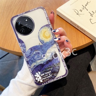 พร้อมส่ง เคสโทรศัพท์มือถือ TPU นิ่ม แบบใส ปิดด้านหลัง ป้องกันกล้อง ลายการ์ตูน สีฟ้า สําหรับ Realme 11 NFC 4G 11 Pro+ 5G C51 C53 2023