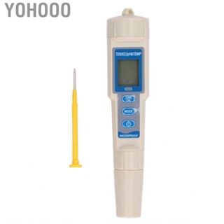 Yohooo Water Quality Tester ABS Housing PH EC  Temp Meter Portable Large  4 in 1 for Aquaculture Fish Hatchery