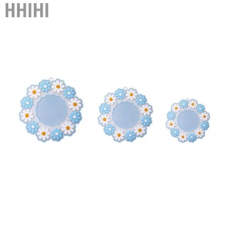 Hhihi Heat Insulation Cup Mat   Proofing Silica Gel Blue Daisy Pad for Kitchen