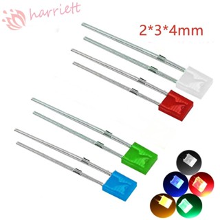 Harriett หลอดไฟ LED สีแดง 20 ชิ้น / ล็อต ใส สว่างมาก สี่เหลี่ยม น้ํา ใส โคมไฟ ลูกปัด