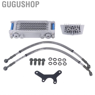 Gugushop Motorcycle Oil Radiator High Efficiency Reduce Engine Load Performance Cooler Set Increase Power for