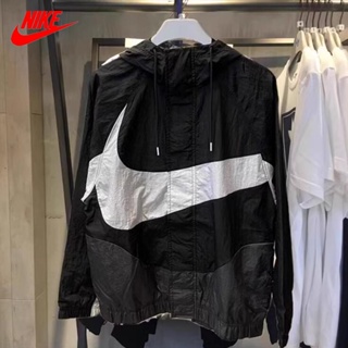 Nike เสื้อแจ็กเก็ต เสื้อคาร์ดิแกน มีฮู้ด มีซิป กันลม 100% สําหรับผู้ชาย DD5968