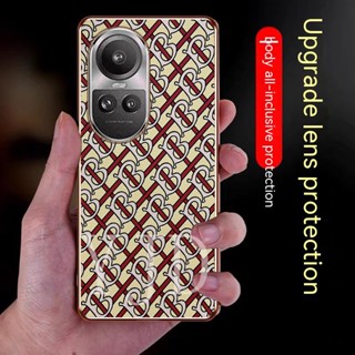 เคสโทรศัพท์มือถือ TPU ชุบไฟฟ้า ขอบกันกระแทก แฟชั่นคลาสสิก สําหรับ OPPO Reno10 Pro