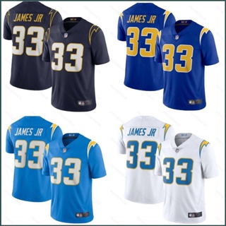 Sy3 NFL เสื้อยืดลําลอง แขนสั้น คอกลม พิมพ์ลาย Los Angeles Jersey Derwin James สีฟ้า พลัสไซซ์ YS3