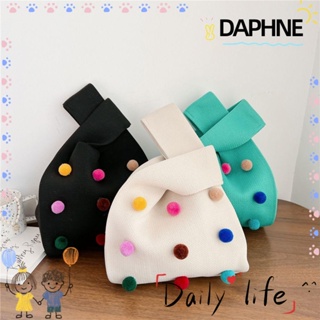 Daphne กระเป๋าถือ กระเป๋าสะพายไหล่ กระเป๋าช้อปปิ้ง ผ้าถัก ใช้ซ้ําได้