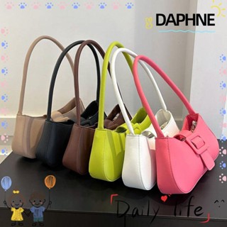 Daphne กระเป๋าถือ หนัง PU สีพื้น สําหรับผู้หญิง