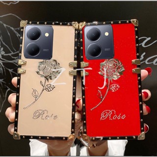 เคสโทรศัพท์กันกระแทก Vivo Y27 Diamond Rose Flower เคสกันกระแทก