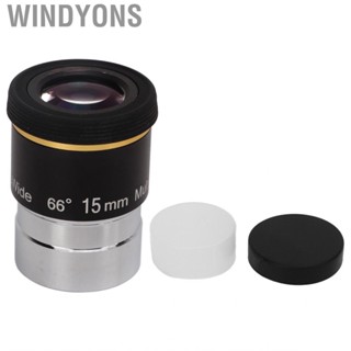 Windyons 1.25 Inch  Eyepiece  Ultra Wide Angle Optical Glass 15mm High Permeability FMC Green Film for Observing Celestial Objects