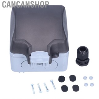 Cancanshop IP66  Socket Box Multi Function Outdoor Wall 3 Hole US Plug