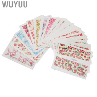 Wuyuu 24 Sheet Nail Art  DIY Flower Pattern Water Transfer Decals SPM