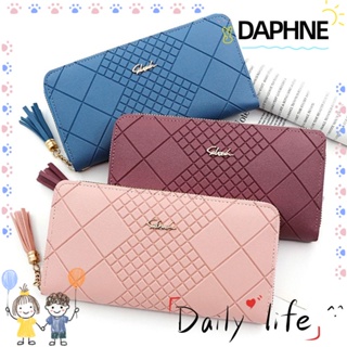 Daphne กระเป๋าใส่เหรียญ หนัง PU ใบยาว มีซิป จุของได้เยอะ แฟชั่นสําหรับผู้หญิง