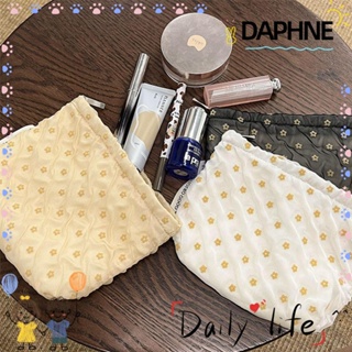 Daphne กระเป๋าเครื่องสําอาง ผ้าโพลีเอสเตอร์ ลายดอกไม้ ความจุขนาดใหญ่ แบบพกพา อเนกประสงค์ สําหรับผู้หญิง