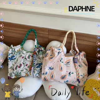 Daphne กระเป๋าสะพายไหล่ ทรงโท้ท จุของได้เยอะ ลายดอกไม้น่ารัก แฟชั่นสําหรับสตรี