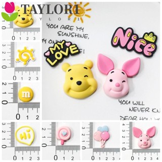 Taylor1 พวงกุญแจ กิ๊บติดผม PVC รูปหมีพูห์น่ารัก เครื่องประดับ DIY 5 ชิ้น