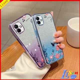 เคส Samsung A04E A04 HYB ดอกไม้ ผีเสื้อ เคสโทรศัพท์ ป้องกัน