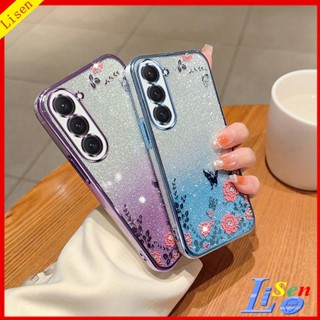 เคส Samsung S23 S23+ S23Plus ดอกไม้ ผีเสื้อ เคสโทรศัพท์ป้องกัน HYB ดอกไม้ ผีเสื้อ เคสโทรศัพท์ ป้องกัน