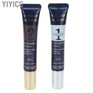 Yiyicc 2Pcs Tattoo   Sweatproof Safe Ingredients Beige Bronze Make Up for Birthmarks Accessories