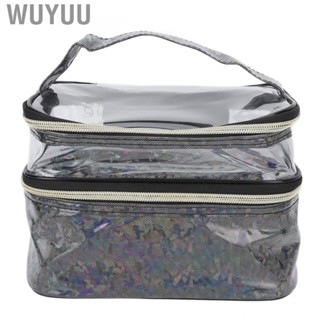 Wuyuu Double Layer Cosmetic Bag Large   Portable Makeup Storage