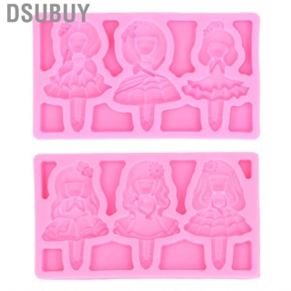 Dsubuy 2Pcs Silicone Mold Beautiful Girl Shape Easy Demoulding Flexible Soft Baking Mol