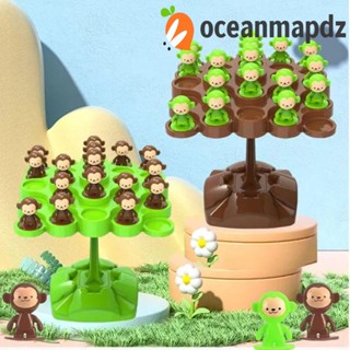 Oceanmapdz ต้นไม้สมดุลลิง ขนาดเล็ก ของเล่นคณิตศาสตร์ การเรียนรู้ การโต้ตอบ เกมโต๊ะ สุ่มสี ครูวางซ้อนกันได้