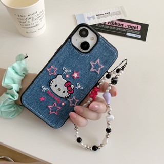 เคสโทรศัพท์มือถือ TPU ปักลายแมวคิตตี้ กันกระแทก สําหรับ Apple IPhone 14 13 12 11 Pro Max