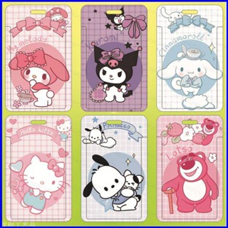 กระเป๋าใส่บัตรประจําตัวประชาชน ลายการ์ตูน Sanrio Kuromi Pochacco Lotso strawberry bear น่ารัก สําหรับนักเรียน สํานักงาน รถบัส GP1