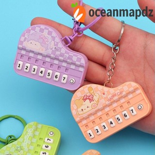 Oceanmapdz พวงกุญแจเปียโนไฟฟ้า จี้รูปหมีแพนด้า กระต่าย เปียโน ของเล่น ของขวัญ