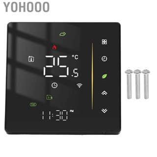 Yohooo WiFi Thermostat Smart Programmable Temperature Controller for Boiler Heating 95‑240V Black