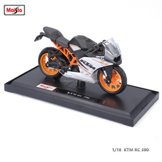 Maisto 1:18 scale KTM RC 390 โมเดลรถจักรยานยนต์จําลอง พร้อมรายละเอียด ของแท้ ของเล่นสะสม