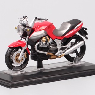 โมเดลรถจักรยานยนต์ ขนาดเล็ก สเกล 1:24 Moto Guzzi Breva V1100 Cruiser Streetbike &amp;amp; กล่องอะคริลิค สําหรับเก็บของเล่น ยานพาหนะ จักรยาน