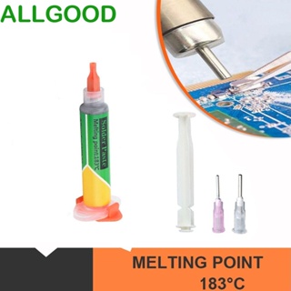 Allgoods หลอดตะกั่วบัดกรี Sn63Pb37 อุณหภูมิปานกลาง 183℃ อุปกรณ์เชื่อมบัดกรีฟลักซ์