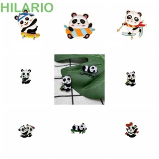 Hilario เข็มกลัดโลหะผสม รูปการ์ตูนแพนด้ายักษ์ สไตล์จีน สร้างสรรค์ สําหรับเด็ก