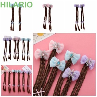 Hilario 2 ชิ้น เด็กผู้หญิง เปีย วิกผม, เกล็ดหิมะ ที่มีสีสัน การ์ตูน โบ หางม้า, เครื่องประดับผม กิ๊บติดผม น่ารัก สังเคราะห์ เด็ก หางม้า ทุกวัน