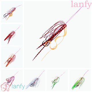 Lanfy จิ๊กซิลิคอนติดกระโปรง ยืดหยุ่น เปลี่ยนง่าย แบบเปลี่ยน สําหรับตกปลาทะเล Marlin Inchiku