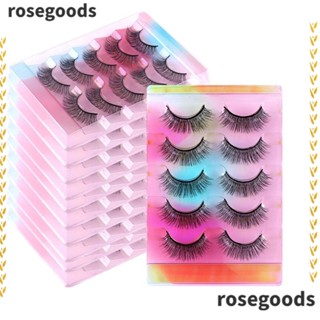 Rosegoods1 ขนตาปลอม ขนมิงค์เทียม แบบหนา ยาว แฮนด์เมด สําหรับผู้หญิง