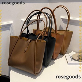 Rosegoods1 กระเป๋าสะพายไหล่ สะพายข้าง หนัง PU สไตล์วินเทจ แฟชั่นหรูหรา สําหรับผู้หญิง