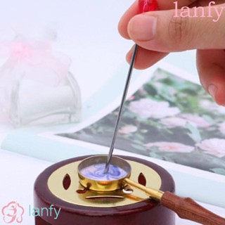 Lanfy ช้อนคนขี้ผึ้ง ผสมเรซิ่น สเตนเลส ใช้ซ้ําได้ น้ําหนักเบา สร้างสรรค์ สุ่มสี สําหรับแต่งหน้า